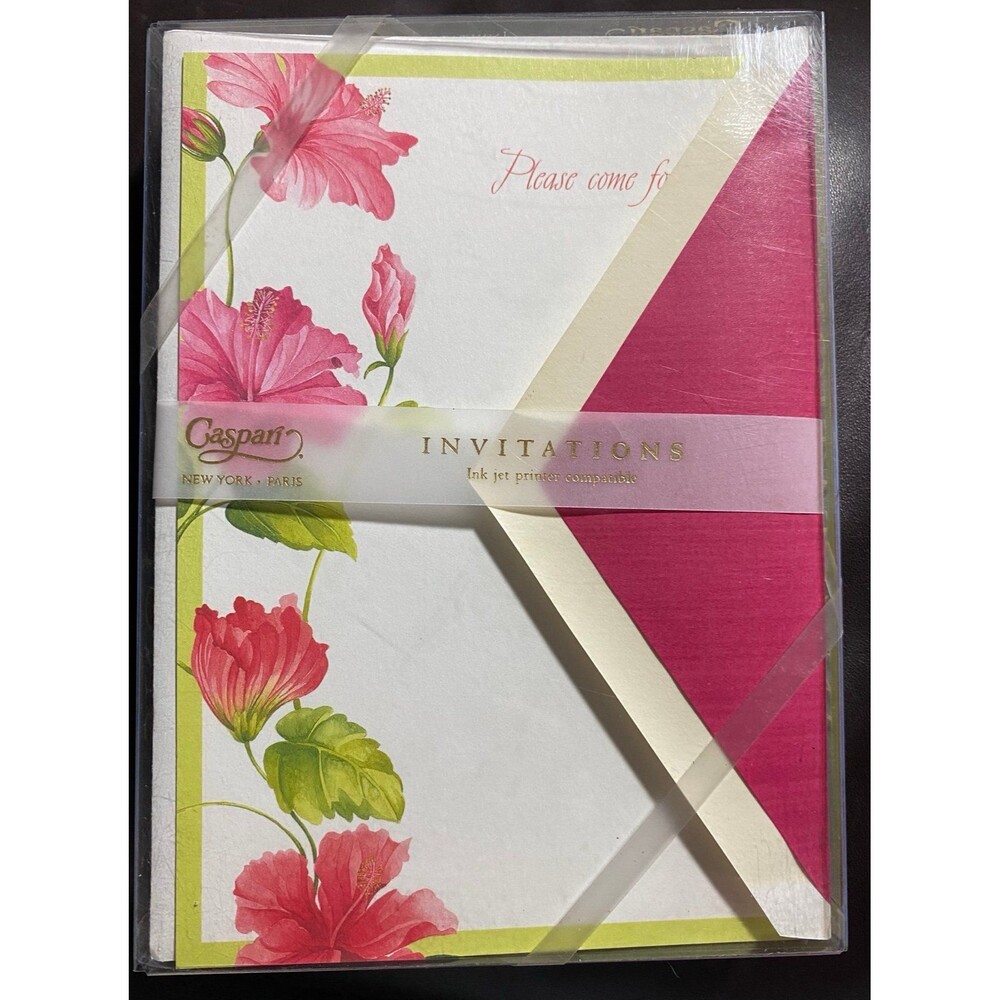 Invitations & Envelopes 2) boxes of 8 Tropical Splendor Design
